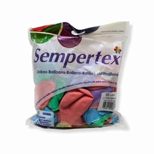 Globos Colores Pastel Paq.x 50u. Sempertex Ref: R12
