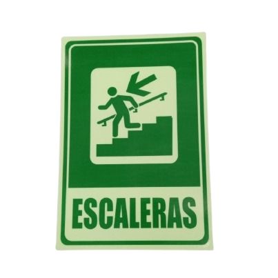 Senalizacion Fotoluminicente 15x22cms Bajar Escaleras