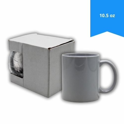 Pocillo Mug 10.5 Onzas Aprox. Blanco Caja Individual