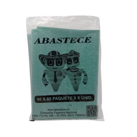 Bolsa Basura 40x60 Verde Cal. 1.2 Paquete 6 Unidades