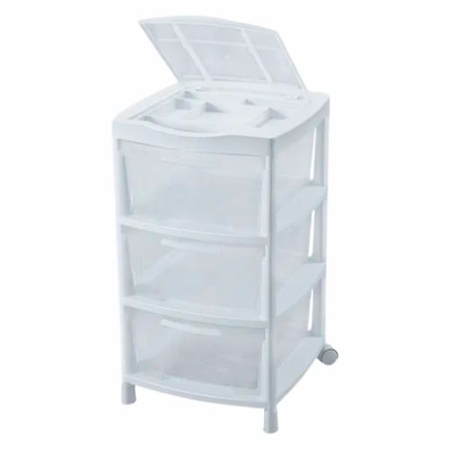 Gavetero Organizador de 3 Cajones Con Tapa y Rodachinas