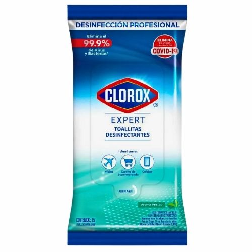 Toallitas Desinfectante Clorox Expert por 15 Unidades