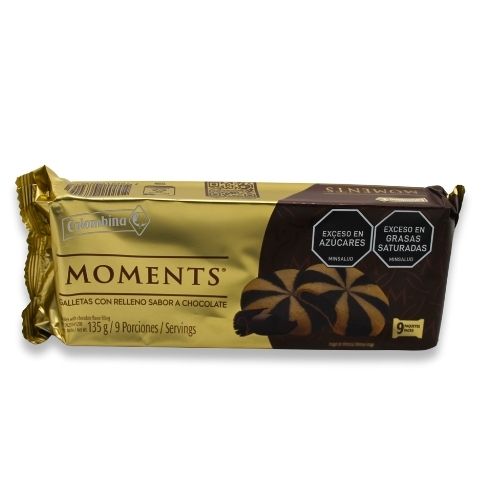 Galletas Moments Rellenas De Chocolate X135g