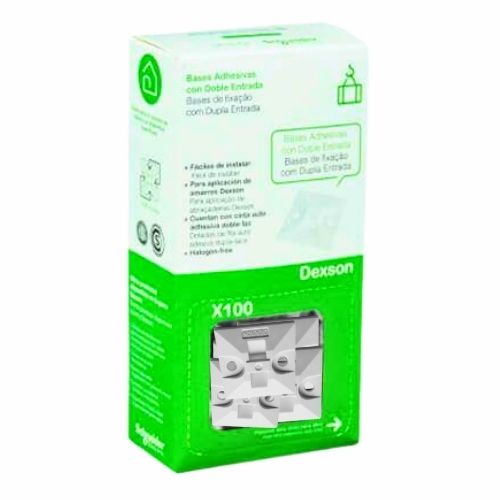 Base Adhesiva Dexon 25x25mm Blanca x100 Unds.