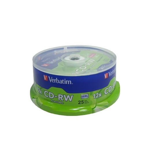 CD-RW 12X Alta Velicdad  Verbatim  x 25 und.