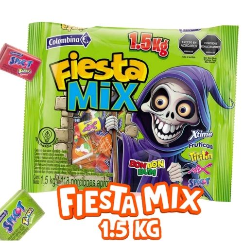 Dulces Fiesta Mix Hallowen 1500 Gr