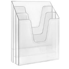 Organizador Vertical Acrilico 3  Divisiones
