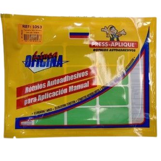 Press Aplique 40x25 Sobre x240u Verde Ref 1053