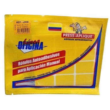 Press Aplique 40x25 Sobre x240u Amarillo Ref 1050