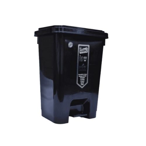 Papelera Pedal 35 LT Negra Luxury