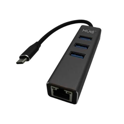 Convertidor USB C3.1 A ETHERNET GB USB 3.0 HUB CNV-UXU-0502