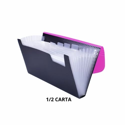 Archivador Fuelle 1/2 Carta  Plastico  13 Bolsillos