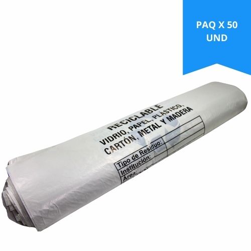 Bolsa Jumbo Blanca 65x87 cm Con Screen Paquete x50u.