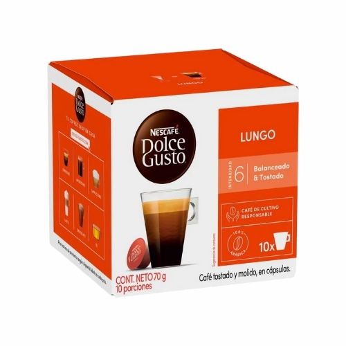 Capsulas Nescafe Dolce Gusto Lungo x10 capsulas 70g
