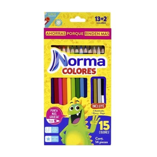 Colores Norma Largo Unipunta Por 15 Unidades