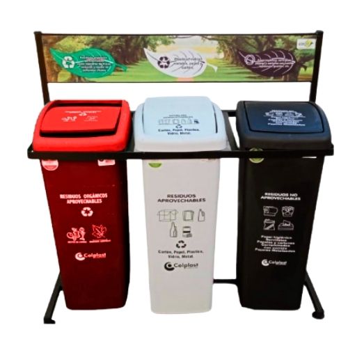 Punto Ecologico 53 LT Blanco Negro Rojo T.Vaiven Colplas
