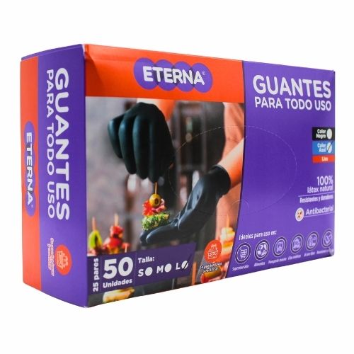 Guante Latex Azul Todo Uso Eterna Talla L Caja x50unidades