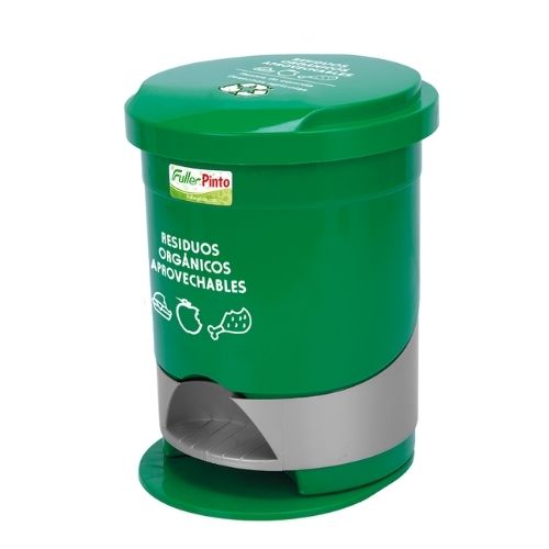 Papelera Pedal Redonda 12 lt Verde Fuller