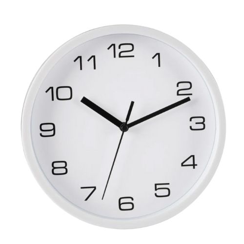 Reloj Pared Analogo 20 Cm Blanco