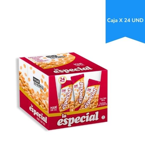 Mani La Especial Con Sal Caja x 24u. x 35g