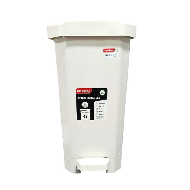 Caneca Pedal Marca Plastired Blanco 55lts