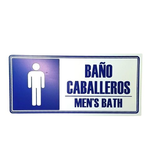 Senalizacion 30 x 15 Cms Bano Caballeros