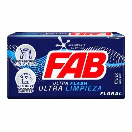 Jabon FAB en Barra Ultra Flash Floral 300 gr