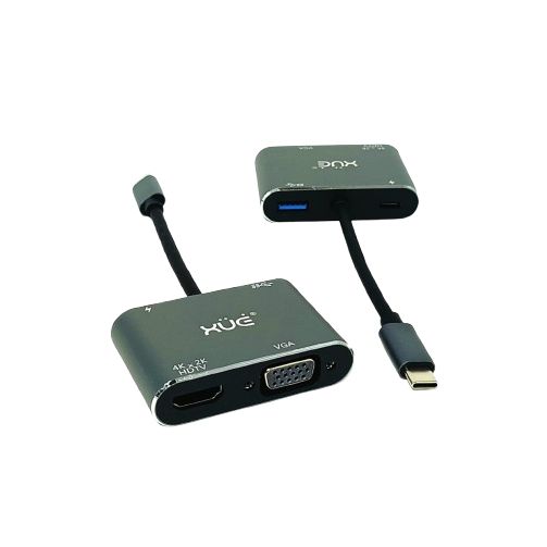 Convertidor USB-C 3.1 a 4K HDMI VGA USB 3.0 USB-C (PC Y MAC)