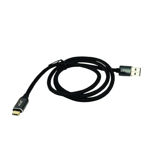Cable USB a 3.0 a USB-C 5V-3A 1M Negro Braided CNV-UXC-1028 