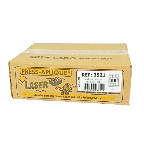 Cajas Laser BL 31,7 x 22,2 26,400 6 x 11 REF:3521