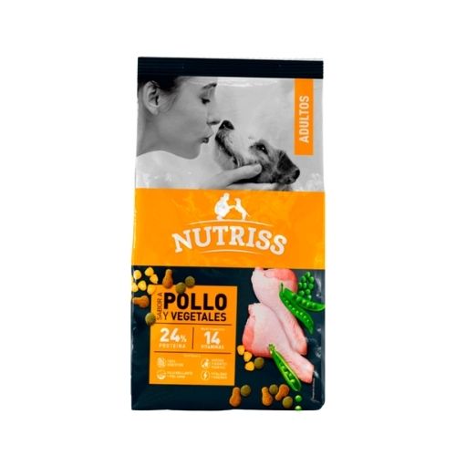 Comida Para Perro Adulto Nutriss Pollo y Vegetales de 30 Kilos