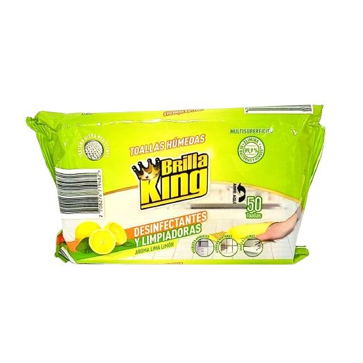 Toallas Desinfectante Brilla King Paq.x50u.