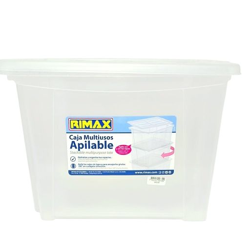 Caja Organizadora Transparente Multiusos Rimax de 30 Litros