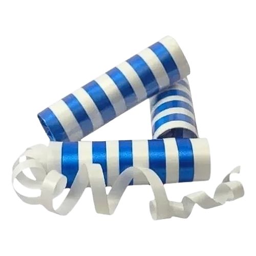 Serpentina Satinada PAQ.x 3u.  Azul/Blanco