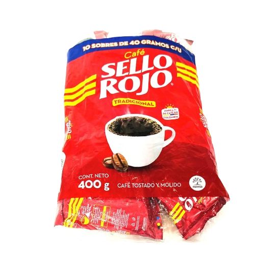 Cafe Sello Rojo Fuerte Paquetes X10 Sobres 40g C/u