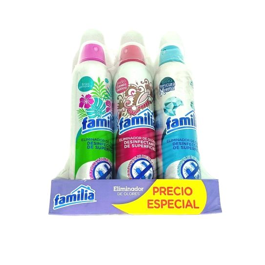 Eliminador De Olores Para Baño Surtido X3u. 300ml Familia
