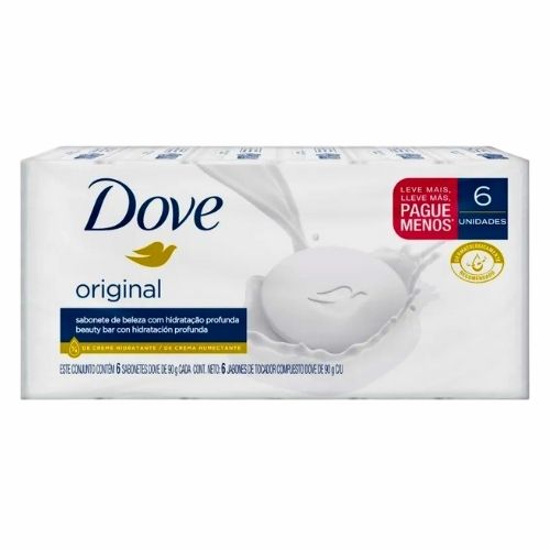 Jabon Dove Original En Barra Paquete X6 Unidades De 90g