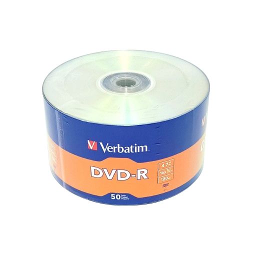DVD-R 4.7GB 16X Verbatin Por 50 Unidades