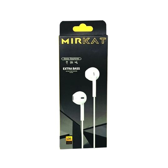 Audifonos Alambricos In-ear Mirkat L05 Blanco