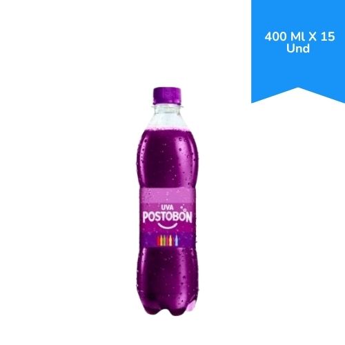 Gaseosa Postobon Uva Botella 400 Ml X15 Unidades
