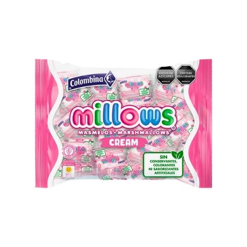 Masmelo Millows Cream Individual Paq,x 50u.