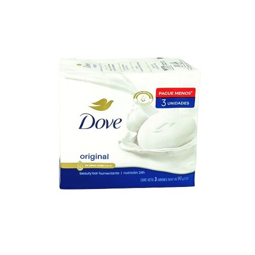 Jabon Dove Original Blanco 3 Unidades 90 G.