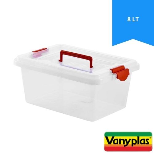 Caja Organizadora Con Tapa Multiusos 8 Lt Marca Vanyplas