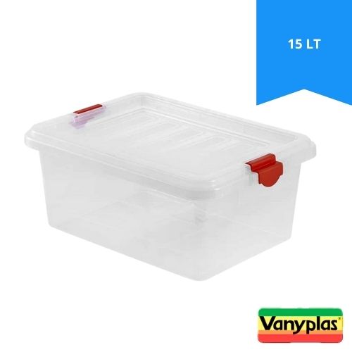 Caja Organizadora Con Tapa Multiusos 15 Lt Marca Vanyplas