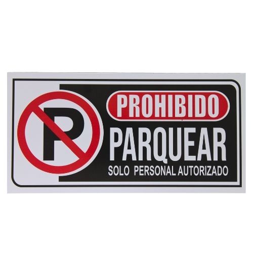Señalizacion 30x15 C40 - Proh. Parq. Solo Pers. Aut.