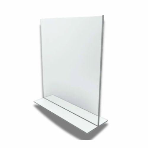 Hablador Portamenus Tipo T Tamaño Carta En Acrilico calibre 3mm