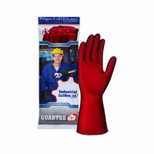 Guante Especial Calibre 25 Rojo Industrial Latexport Talla 9