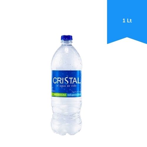 Agua Cristal Sin Gas Botella 1 Litro 