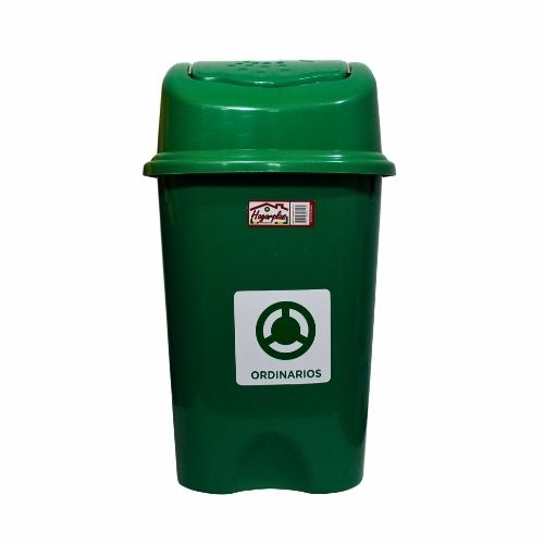 Papelera Vaiven Verde 30 LT Hogarplast Material Recuperado
