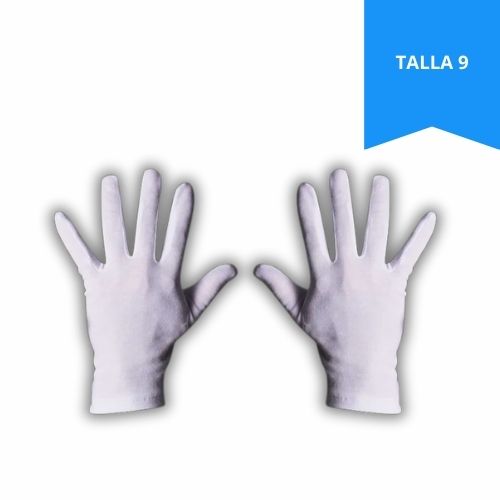 Guante Algodon Blanco Talla 9